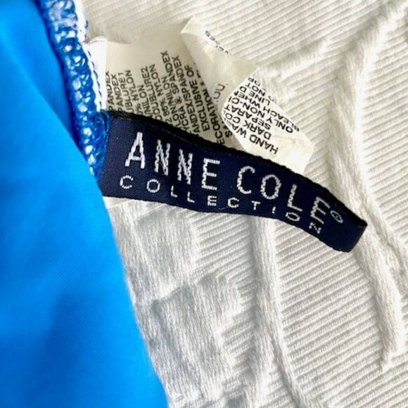 Anne Cole Collection Blue One Piece Mesh w/ Underwire Bra Bathing Swim Suit 16 - Picture 7 of 7